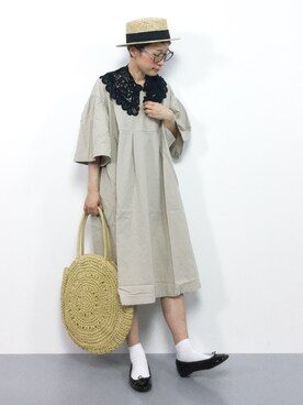 「amelier MAJESTIC LEGON（アメリエルマジェスティックレゴン）のアイテム（帽子）」を使った、ひいこさん（レディース・154cm）の春コーディネート