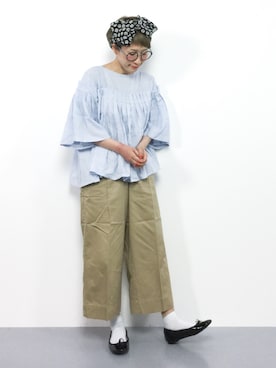 「フリルトップス」｜ひいこさん（レディース・154cm）の春コーディネート