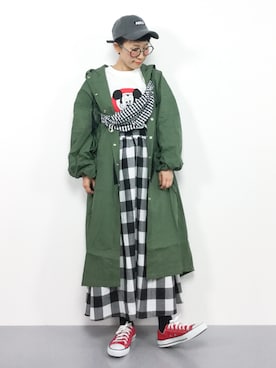 「Factor=（ファクターイコール）のアイテム（ジャケット/アウター）」を使った、ひいこさん（レディース・154cm）の春コーディネート