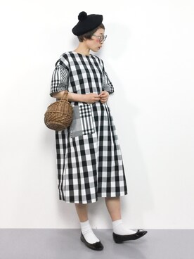 「TIMELESS COMFORT（タイムレスコンフォート）のアイテム」を使った、ひいこさん（レディース・154cm）の夏コーディネート