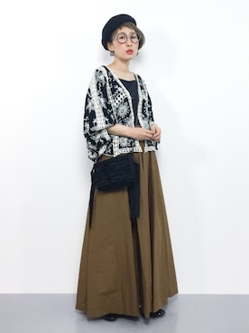 「cawaii（カワイイ）のアイテム（カーディガン/ボレロ）」を使った、ひいこさん（レディース・154cm）の夏コーディネート