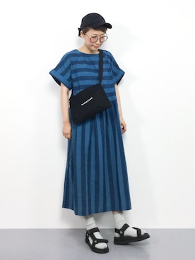 「Import & Select（インポートアンドセレクト）のアイテム（シューズ）」を使った、ひいこさん（レディース・154cm）の夏コーディネート