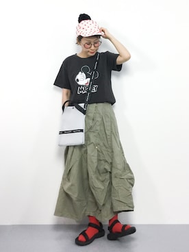 「ミッキー」｜ひいこさん（レディース・154cm）の夏コーディネート