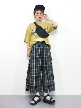 「Import & Select（インポートアンドセレクト）のアイテム（シューズ）」を使った、ひいこさん（レディース・154cm）の夏コーディネート