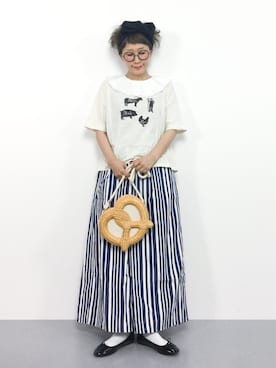 「eiπe （イーペ）のアイテム（トップス）」を使った、ひいこさん（レディース・154cm）の夏コーディネート