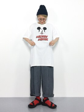 「ミッキー」｜ひいこさん（レディース・154cm）の夏コーディネート