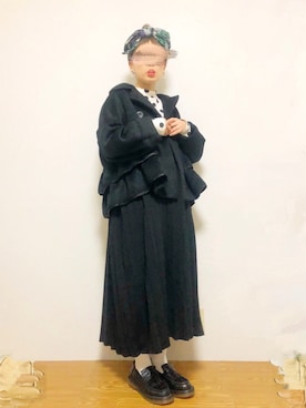 「merlot plus（メルロープリュス）のアイテム（その他アウター）」を使った、ひいこさん（レディース・154cm）の冬コーディネート