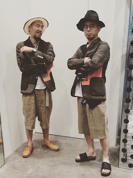 「JUNYA WATANABE MAN（ジュンヤワタナベマン）のアイテム（テーラードジャケット）」を使った、福さん（メンズ・172cm）の夏コーディネート