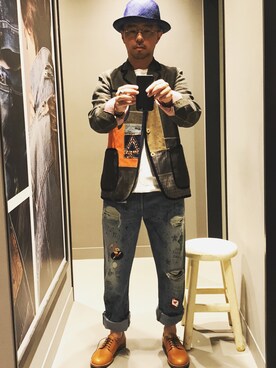 「JUNYA WATANABE MAN（ジュンヤワタナベマン）のアイテム（テーラードジャケット）」を使った、福さん（メンズ・172cm）の夏コーディネート