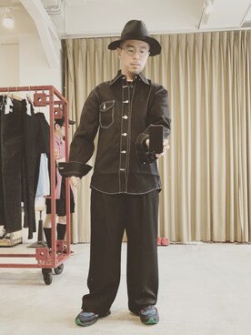 「AMBUSH（アンブッシュ）のアイテム（デニムジャケット）」を使った、福さん（メンズ・172cm）の夏コーディネート