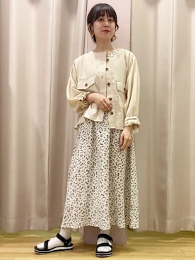 「Teva×靴下」｜ちあきさん（レディース・155cm）の春コーディネート