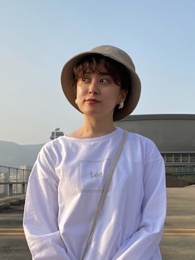 「Lee（リー）のアイテム（トップス）」を使った、ちあきさん（レディース・154cm）の冬コーディネート