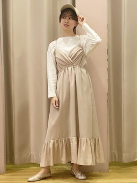 「Lee（リー）のアイテム（帽子）」を使った、ちあきさん（レディース・154cm）の冬コーディネート