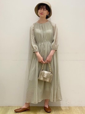 「アイテム（ハンドバッグ）」を使った、ちあきさん（レディース・154cm）の春コーディネート