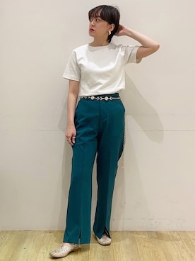 「チェーンベルト」｜ちあきさん（レディース・154cm）の春コーディネート