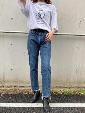 「VETEMENTS（ヴェトモン）のアイテム（パンツ）」を使った、しおさん（レディース・170cm）の春コーディネート