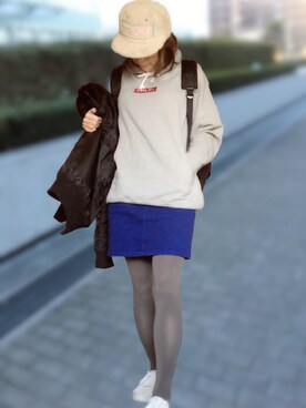「MILKFED.（ミルクフェド）のアイテム（その他アウター）」を使った、(小)さん（レディース・155cm）の冬コーディネート