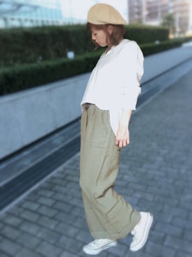 「notch.（ノッチ）のアイテム（ハンチング/ベレー帽）」を使った、(小)さん（レディース・155cm）の夏コーディネート