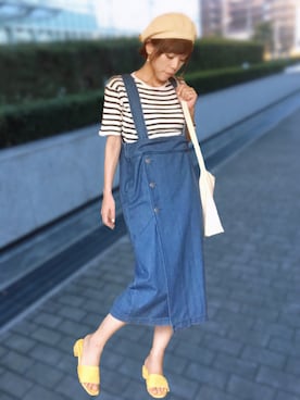 「notch.（ノッチ）のアイテム（ハンチング/ベレー帽）」を使った、(小)さん（レディース・155cm）の夏コーディネート