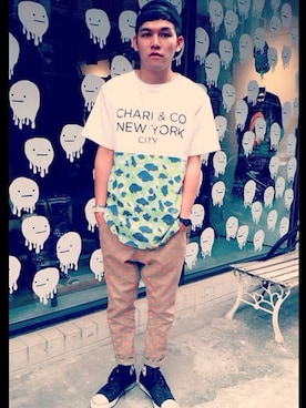 「SASQUATCHfabrix.（サスクワァッチファブリックス）のアイテム」を使った、RYAN Zさん（メンズ・176cm）の夏コーディネート