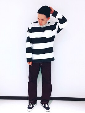 「PHENOMENON（フェノメノン）のアイテム（シューズ）」を使った、RYAN Zさん（メンズ・176cm）の冬コーディネート