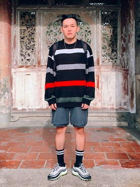 「TALKING ABOUT THE ABSTRACTION（トーキング　アバウト　ジ　アブストラクション）のアイテム（パンツ）」を使った、RYAN Zさん（メンズ・176cm）の春コーディネート