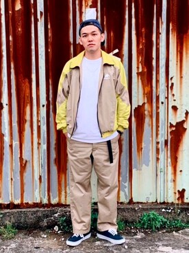 「FLAGSTUFF（フラグスタフ）のアイテム（ジャケット/アウター）」を使った、RYAN Zさん（メンズ・176cm）の春コーディネート
