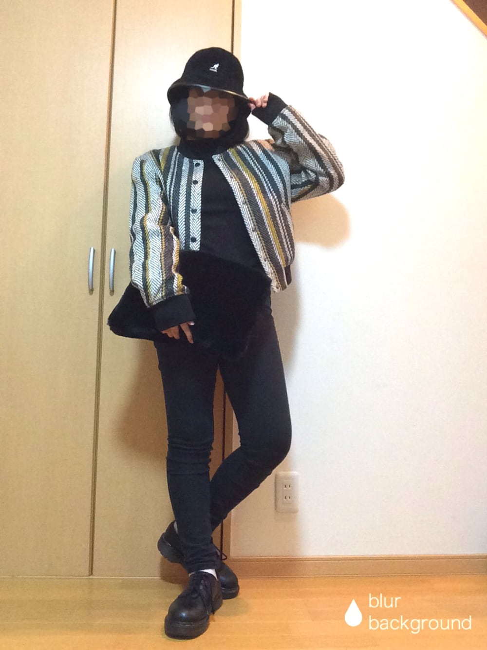 SLY（スライ）の「TWEED STRIPE ノーカラー BZ（ブルゾン）」 - WEAR
