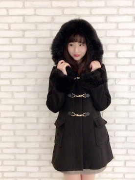 「one way（ワンウェイ）のアイテム（ダッフルコート）」を使った、onewayさん（レディース・165cm）の秋コーディネート