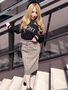 「one way（ワンウェイ）のアイテム（スウェット）」を使った、onewayさん（レディース・156cm）の秋コーディネート
