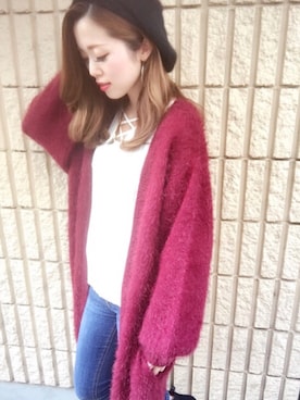 「ロングカーディガン」｜onewayさん（レディース・160cm）の秋コーディネート