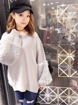 「アイテム（キャスケット）」を使った、onewayさん（レディース・150cm）の秋コーディネート