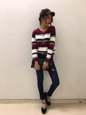 「アイテム（クラッチバッグ）」を使った、onewayさん（レディース・167cm）の秋コーディネート