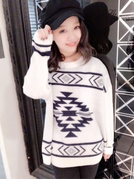 「アイテム（キャスケット）」を使った、onewayさん（レディース・150cm）の秋コーディネート