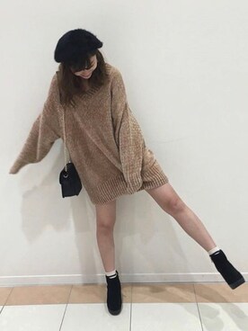 「アイテム（ハンチング/ベレー帽）」を使った、onewayさん（レディース・160cm）の秋コーディネート