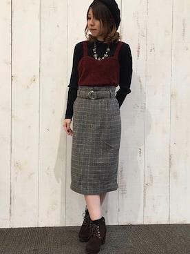 「oneway glamorous（ワンウェイグラマラス）のアイテム」を使った、onewayさん（レディース・160cm）の冬コーディネート