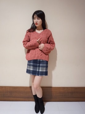 「one wayザッカ（ワンウェイザッカ）のアイテム」を使った、onewayさん（レディース・160cm）の冬コーディネート