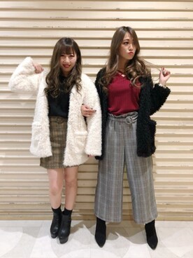 「one way（ワンウェイ）のアイテム（その他アウター）」を使った、onewayさん（レディース・160cm）の冬コーディネート