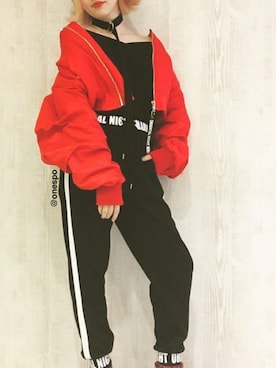 「アイテム（MA-1）」を使った、onewayさん（レディース・158cm）の冬コーディネート