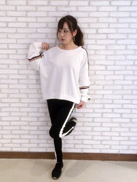 「one way（ワンウェイ）のアイテム（スウェット）」を使った、onewayさん（レディース・160cm）の冬コーディネート
