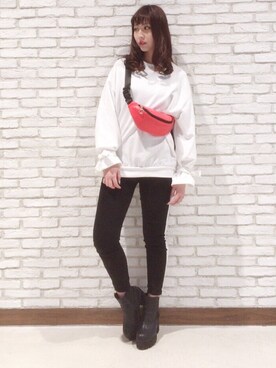 「one way（ワンウェイ）のアイテム（スウェット）」を使った、onewayさん（レディース・164cm）の冬コーディネート