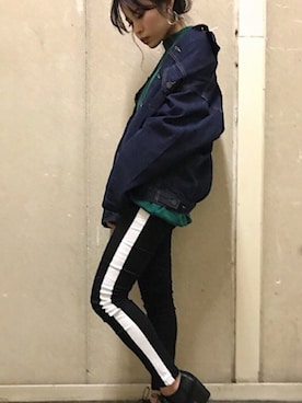 「one way（ワンウェイ）のアイテム（スウェット）」を使った、onewayさん（レディース・160cm）の春コーディネート