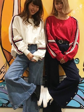 「one way（ワンウェイ）のアイテム（スウェット）」を使った、onewayさん（レディース・160cm）の春コーディネート