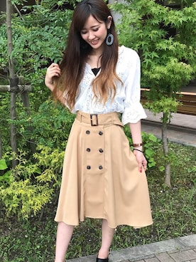 「one way（ワンウェイ）のアイテム（トップス）」を使った、onewayさん（レディース・160cm）の春コーディネート