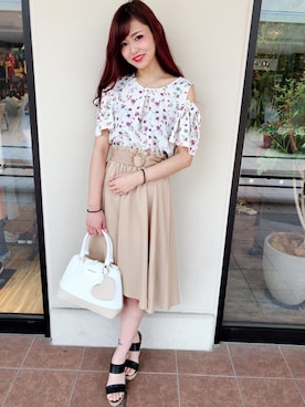 「肌見せ」｜onewayさん（レディース・164cm）の春コーディネート