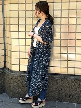 「one way（ワンウェイ）のアイテム（パンツ）」を使った、onewayさん（レディース・160cm）の夏コーディネート