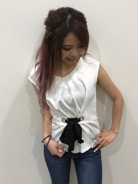 「oneway glamorous（ワンウェイグラマラス）のアイテム」を使った、onewayさん（レディース・160cm）の夏コーディネート