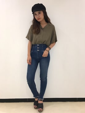 「one way（ワンウェイ）のアイテム」を使った、onewayさん（レディース・160cm）の夏コーディネート