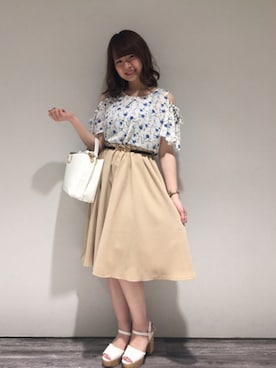 「one way（ワンウェイ）のアイテム（トップス）」を使った、onewayさん（レディース・160cm）の夏コーディネート