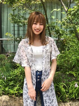 「one way（ワンウェイ）のアイテム（パンツ）」を使った、onewayさん（レディース・160cm）の夏コーディネート